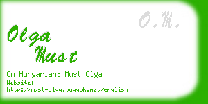 olga must business card